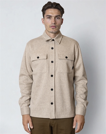 Clean Cut Copenhagen - Barron Overshirt - Beige Melange
